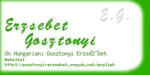 erzsebet gosztonyi business card